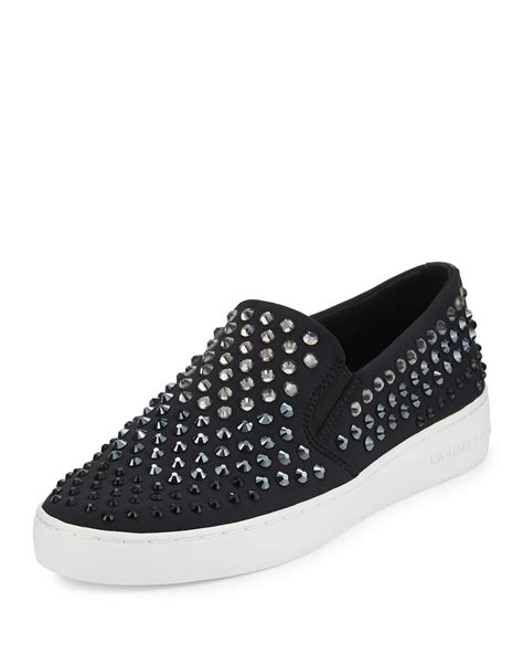 michael kors keaton studded slip on|keaton logo slip on sneaker.